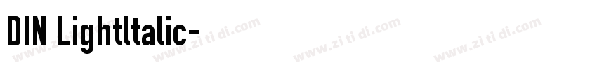 DIN Lightltalic字体转换